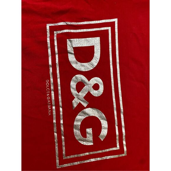 Dolce & Gabbana Red Logo Baby T-Shirt, Found in Italy, Size Small* - Picture 2 of 9